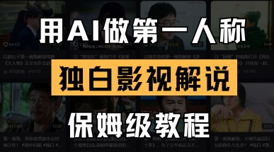 用AI做第一人称独白影视解说，手把手教学，保姆级教程_微雨项目网