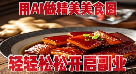 用AI做精美美食图，无需专业设备拍摄，轻轻松松开启副业_微雨项目网