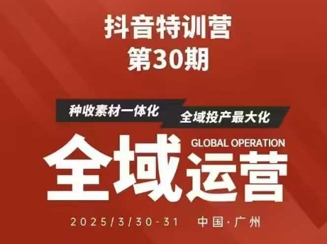 抖音特训营第30期线下培训资料，没有录音视频，正版整理的脑图资料及学员总结核心点_微雨项目网