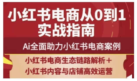 2025小红书电商全链路运营，Ai全面助力小红书电商案例_微雨项目网