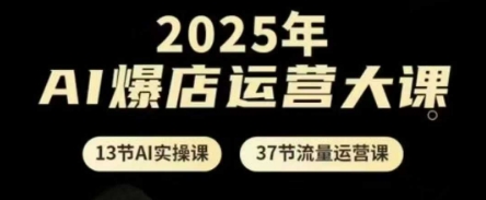 2025年AI爆店运营大课，13节AI实操课+37节流量运营课_微雨项目网