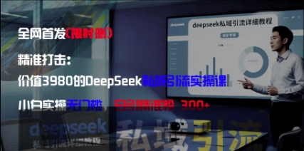 精准打击：价值3980的DeepSeek私域引流实操课，小白实操无门槛，日引精准粉300+_微雨项目网