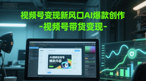 视频号变现新风口AI爆款创作-视频号带货变现_微雨项目网