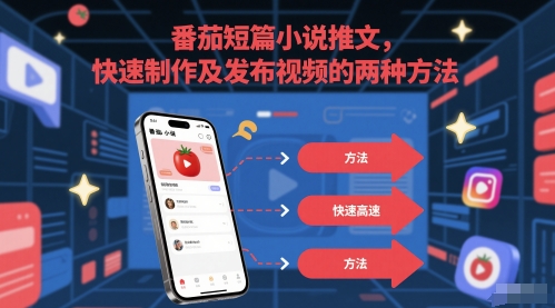 番茄短篇小说推文，快速制作及发布视频的两种方法_微雨项目网