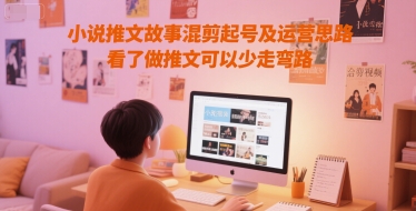 小说推文故事混剪起号及运营思路，看了做推文可以少走弯路_微雨项目网