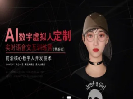 AI数字虚拟人定制，实时语音交互训练营（零基础），前沿核心数字人开发技术_微雨项目网