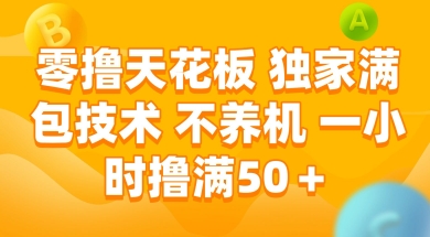 零撸天花板，独家满包技术 不养机 一小时撸满50+【揭秘】_微雨项目网