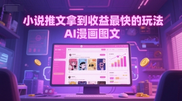 小说推文拿到收益最快的玩法，AI漫画图文_微雨项目网