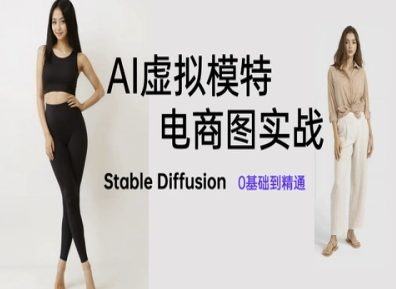 AI虚拟模特电商图实战，AI绘画Stable Diffusion 0基础到精通_微雨项目网