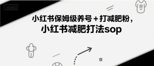 小红书保姆级养号+打减肥粉，小红书减肥打法sop_微雨项目网