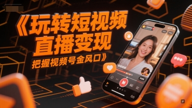 玩转短视频直播变现，把握视频号金风口_微雨项目网