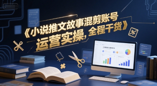 小说推文故事混剪账号运营实操，全程干货_微雨项目网