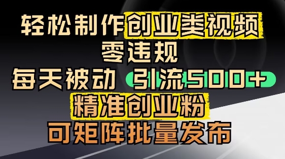 抖音引流创业粉，几分钟一个视频，非常暴力，小白直接可上手操作_微雨项目网