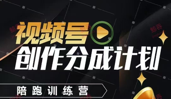 视频号创作分成计划陪跑训练营，手把手教会你如何制作视频，细水长流型项目_微雨项目网