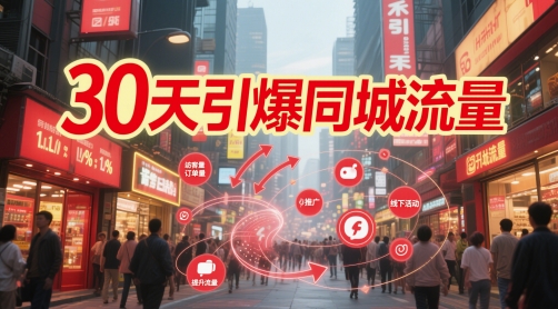 30天引爆同城流量：团购篇 认知篇 流量篇 来客篇 达人篇 老板人设IP篇 投流篇_微雨项目网