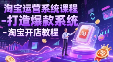 淘宝运营系统课程-打造爆款系统-淘宝开店教程_微雨项目网