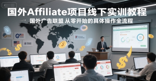 国外Affiliate项目线下实训教程，国外广告联盟从零开始的具体操作全流程_微雨项目网