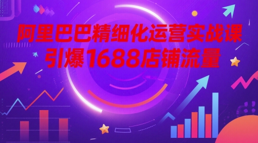 阿里巴巴精细化运营实战课，引爆1688店铺流量_微雨项目网