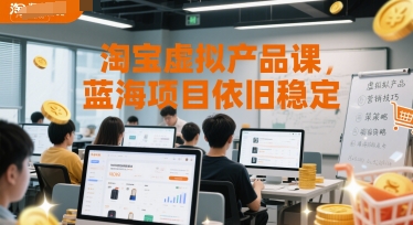 淘宝虚拟产品课，蓝海项目依旧稳定_微雨项目网