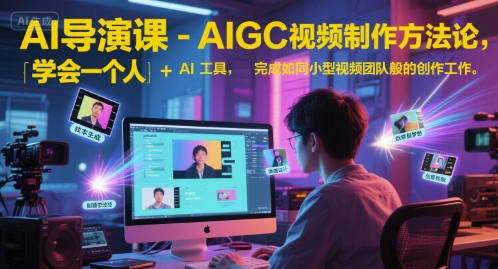 AI导演课-AIGC视频制作方法论，学会一个人+AI工具，完成如同小型视频团队般的创作工作，实现导演梦_微雨项目网