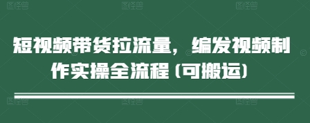 短视频带货拉流量，编发视频制作实操全流程(可搬运)_微雨项目网