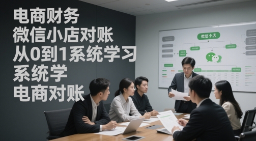 电商财务微信小店对账，从0到1系统学习电商对账_微雨项目网