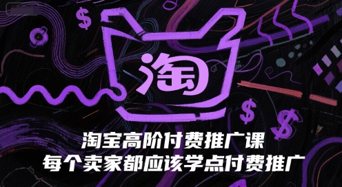 淘宝高阶付费推广课，每个卖家都应该学点付费推广_微雨项目网