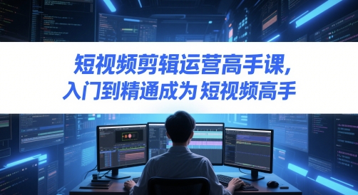 短视频剪辑运营高手课，入门到精通成为短视频高手_微雨项目网
