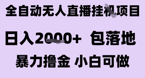 最新全自动抖音无人直播挂G项目，日入2k+ 包落地暴力撸金，小白可做【揭秘】_微雨项目网
