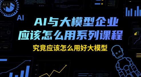 AI与大模型企业应该怎么用系列课程，究竟应该怎么用好大模型_微雨项目网
