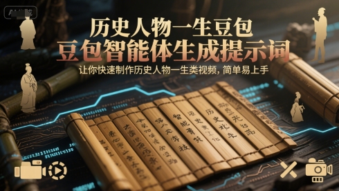 历史人物一生豆包智能体生成提示词，让你快速制作历史人物一生类视频，简单易上手_微雨项目网