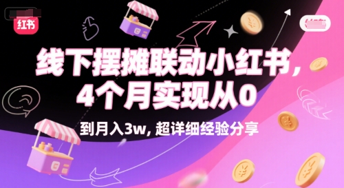 线下摆摊联动小红书，4 个月实现从 0 到月入3w，超详细经验分享_微雨项目网