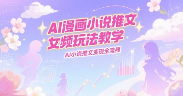 AI漫画小说推文女频玩法教学，AI小说推文变现全流程_微雨项目网