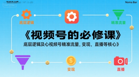 视频号的必修课，视频号的底层逻辑及核心视频号精准流量，变现，直播等核心_微雨项目网