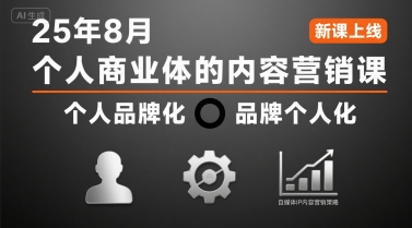 个人商业体的内容营销课25年8月，个人品牌化，品牌个人化，自媒体ip内容营销策略_微雨项目网
