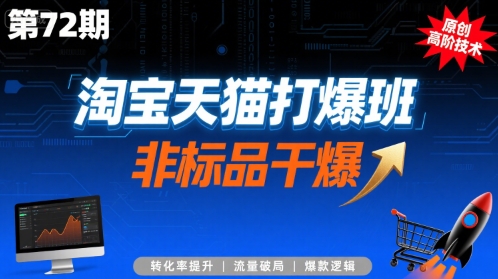 淘宝天猫打爆班原创高阶技术第72期，非标品干爆_微雨项目网