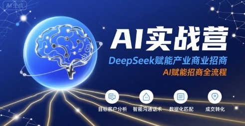 AI实战营：DeepSeek赋能产业商业招商，AI赋能招商全流程_微雨项目网