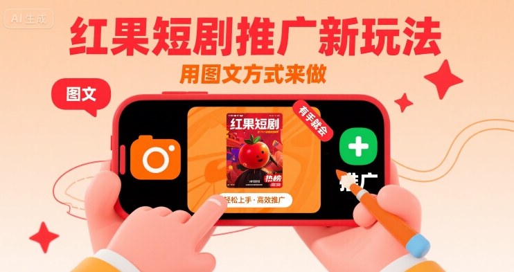 红果短剧推广新玩法，用图文方式来做，有手就会_微雨项目网