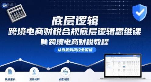 跨境电商财稅合规底层逻辑思维课-跨境电商财税教程_微雨项目网