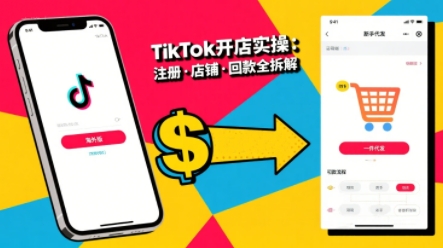 TikTok从开店到投流的进阶课，从基础实操到高阶技巧一网打尽_微雨项目网