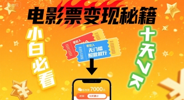小白必看！卖电影票项目，零投入无门槛谁都能做，十天到手 7k，照做就行【揭秘】_微雨项目网