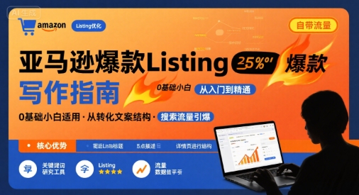 亚马逊爆款Listing写作方法，亚马逊0基础小白也能写爆款自带流量的Listing_微雨项目网