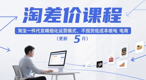 淘差价课程，淘宝一件代发精细化运营模式，不囤货低成本做电商（更新5月）_微雨项目网