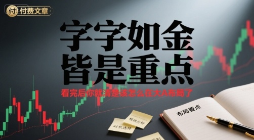 付费文章：字字如金 皆是重点， 看完后 你就清楚该怎么在大A布局了_微雨项目网