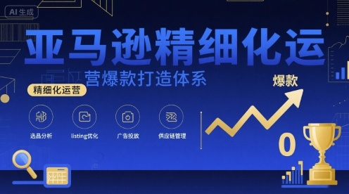 亚马逊精细化运营爆款打造体系，视频课+全套资料文档_微雨项目网