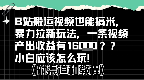 b站掘金计划？搬运视频也能挣拉新的收益，小白应该怎么玩！_微雨项目网