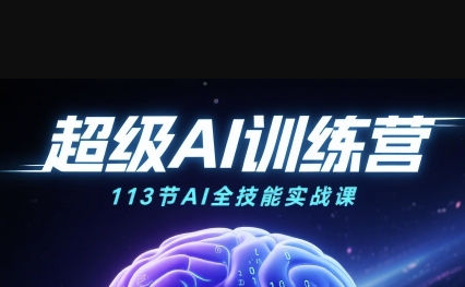 超级AI视频：绘画、带货、职场全场景113节通关课，解锁AI无限可能，开启精彩AI之旅_微雨项目网