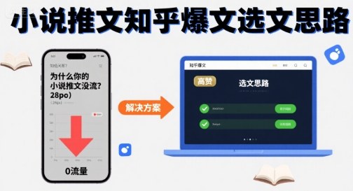 为什么你的小说推文没流量？小说推文知乎爆文选文思路_微雨项目网