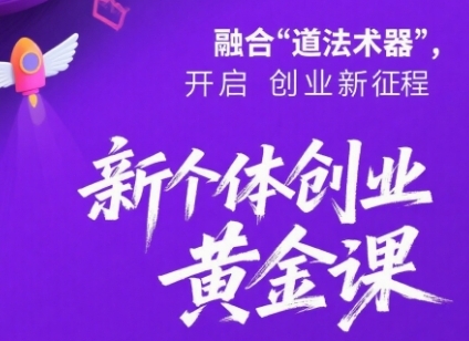 新个体创业黄金课：道法术器四维抢占2025红利_微雨项目网