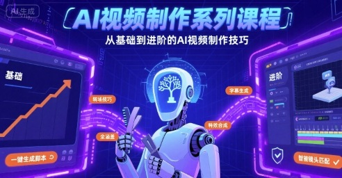 AI视频制作系列课程，从基础到进阶的AI视频制作技巧全涵盖_微雨项目网